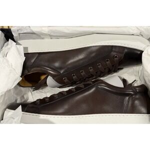 Ralph Lauren Purple Label Shoes Mens 11D BROWN Leather Severn Sneakers New